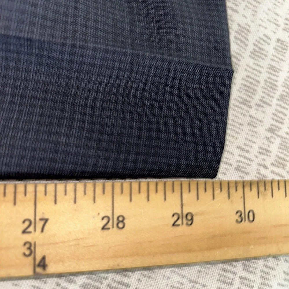Hugo Boss 2 Piece Breathable Suit Mens 42r Pants 34x30 check pattern blue